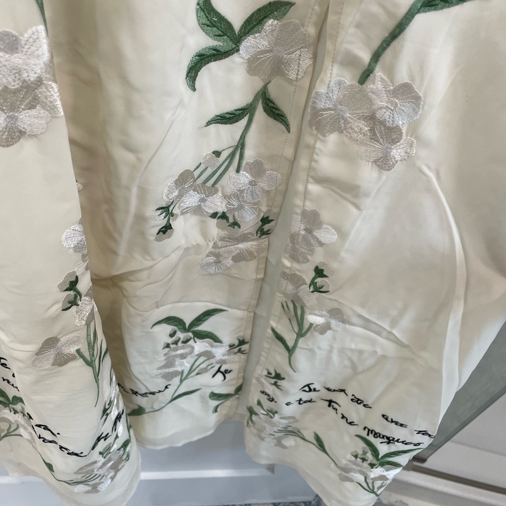 Hope & Ivy Swan Embellished Open Back Maxi Dress - Ivory Bridal Womens US Size 6 - Picture 6 of 16